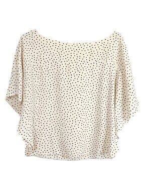 Rachel Roy Womens Small Short Sleeve Triangle Print Top  Blouse